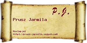 Prusz Jarmila névjegykártya